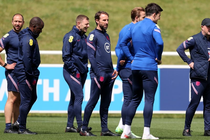 Gareth Southgate trains his side in preparation for the Euros semi-final