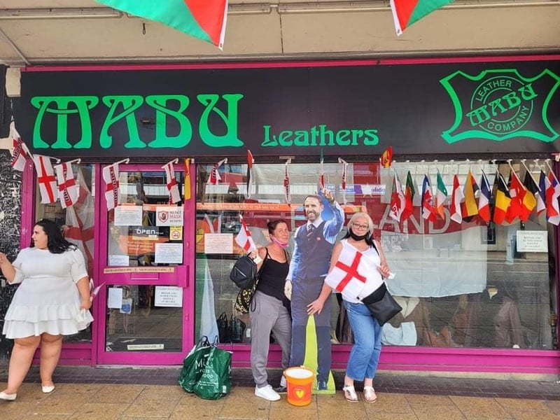 With shoppers in the town centre