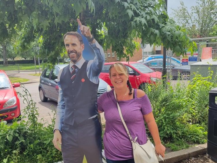 With a fan in Crawley