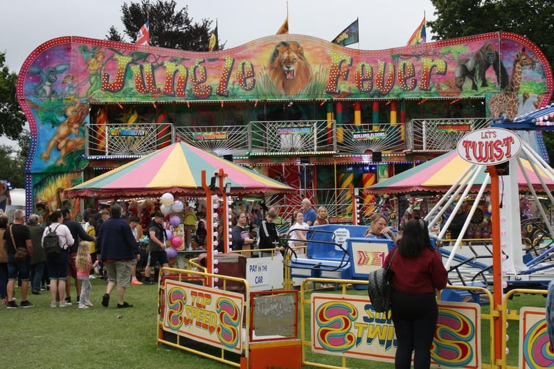The fairground made a colourful scene