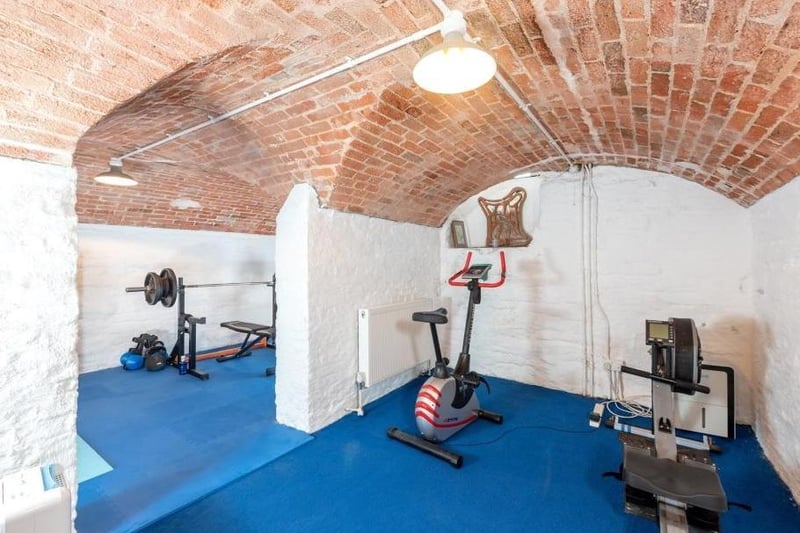This cellar is currently being used as a gym