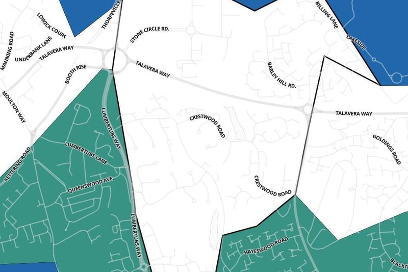 Thorplands & Round Spinney, Northampton — 18+ population 5,919; first jabs delivered 4,620 = 78%; second jabs delivered 2,978 = 50%