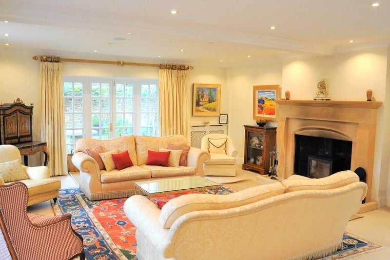 Drawing room at the 10-bedroom home on the market near Shutford, Banbury (Image from Rightmove)