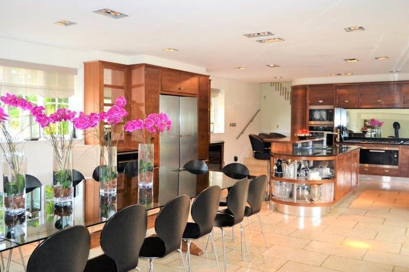 Kitchen at the 10-bedroom home for sale near Shutford, Banbury (Image from Rightmove)
