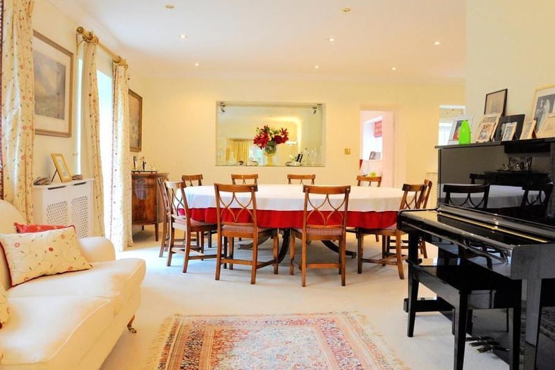 Dining room at the 10-bedroom home near Shutford (Image from Rightmove)