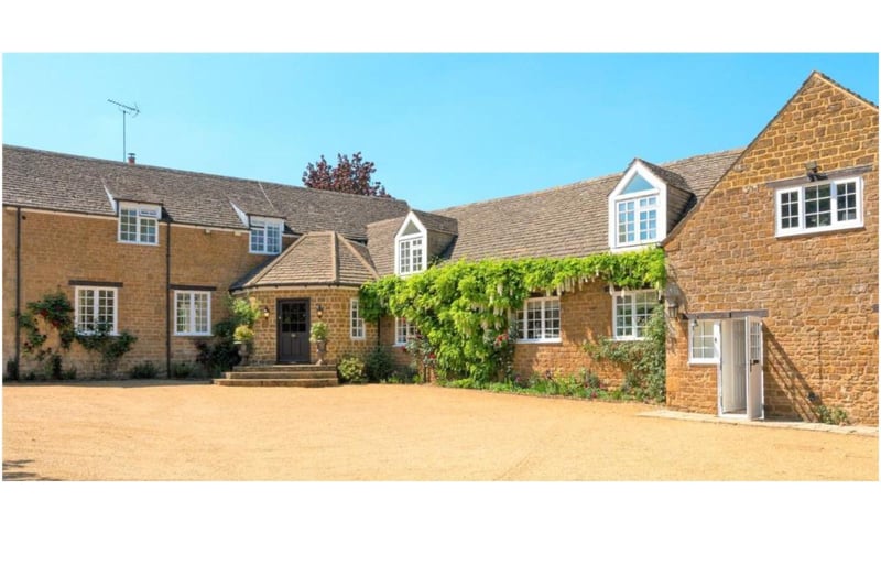 View of the front of the 10-bedroom home for sale near Shutford, Banbury (Image from Rightmove)