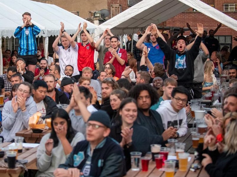 It's Coming Home .. the England Euros anthem got a few outings as the game went on