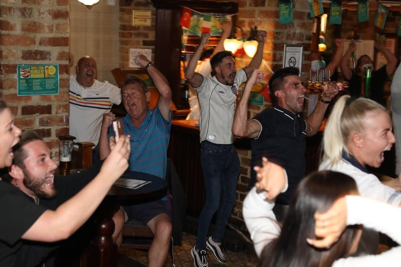 Fans go wild as England score