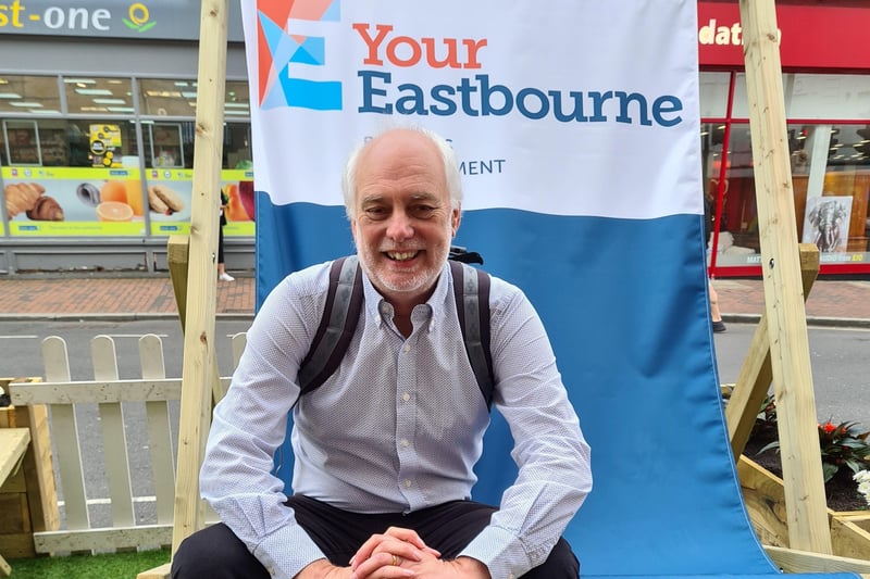 Leader of Eastbourne Borough Council David Tutt visited the park. SUS-210807-100046001
