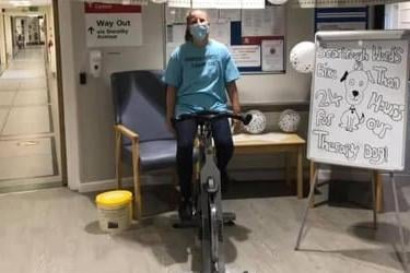 Sarah Johnson began the cycle at 7am on Wednesday.