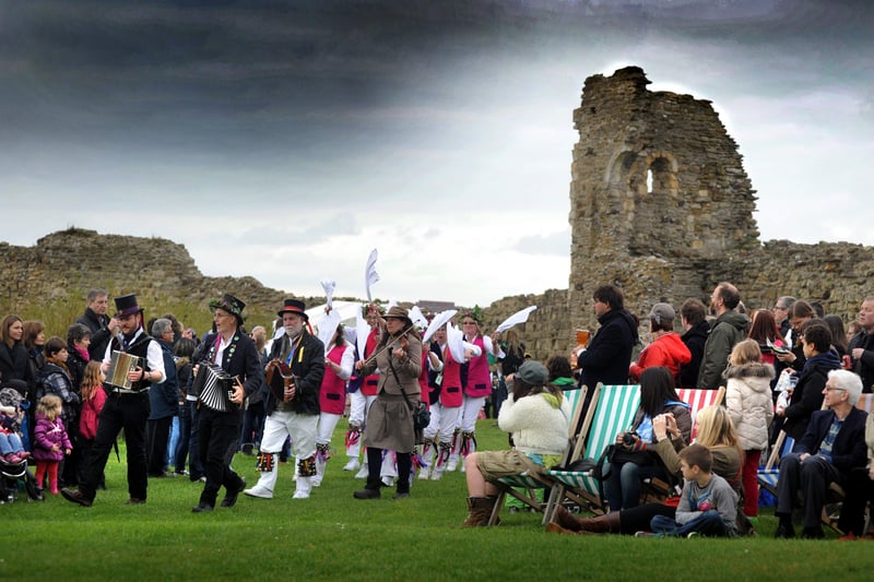 The crowning of the May Queen Sara Amini Assal at Hastings Castle on May 6 2012. SUS-210707-122755001