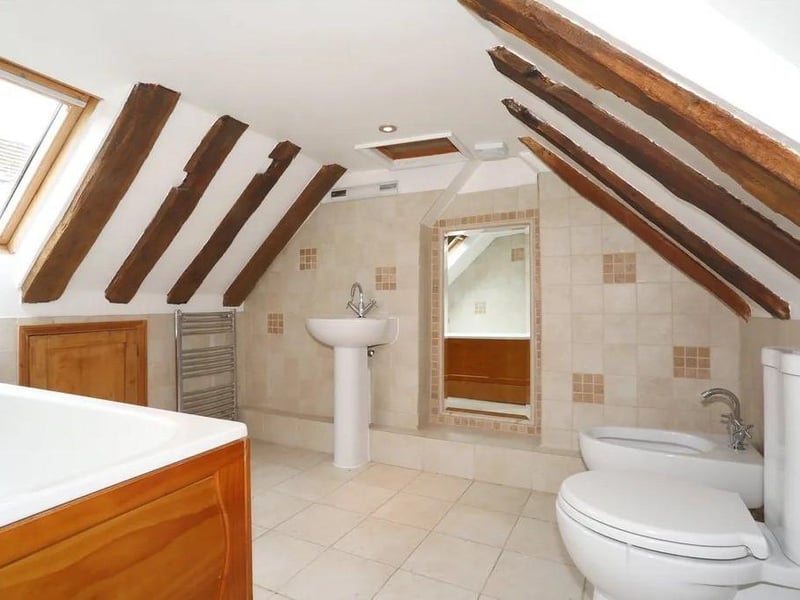The home boasts five bathrooms.