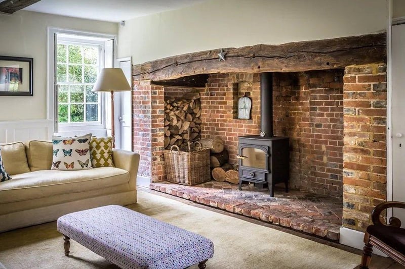 The drawing room and family room both have inglenook fireplaces.