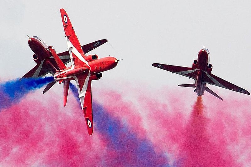 The Red Arrows are famous for their spectacular aerial displays