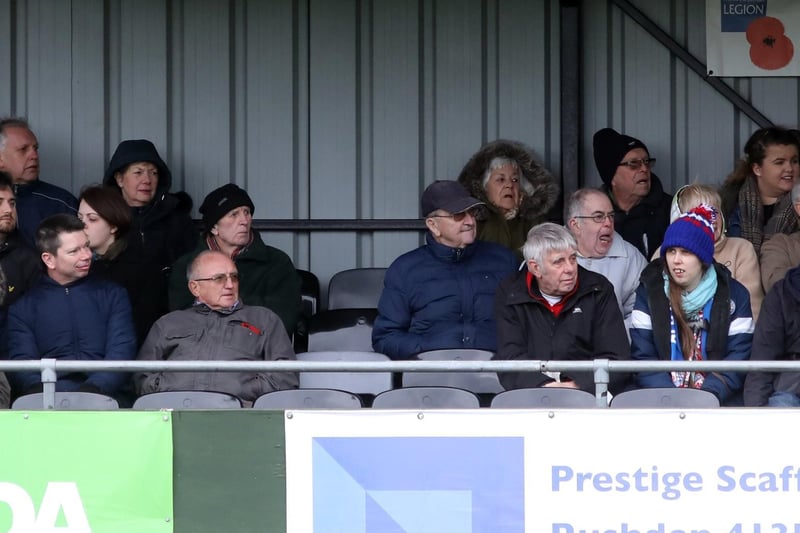 Max, pictured in the baseball cap, would still occasionally visit Hayden Road to watch AFC Rushden & Diamonds.