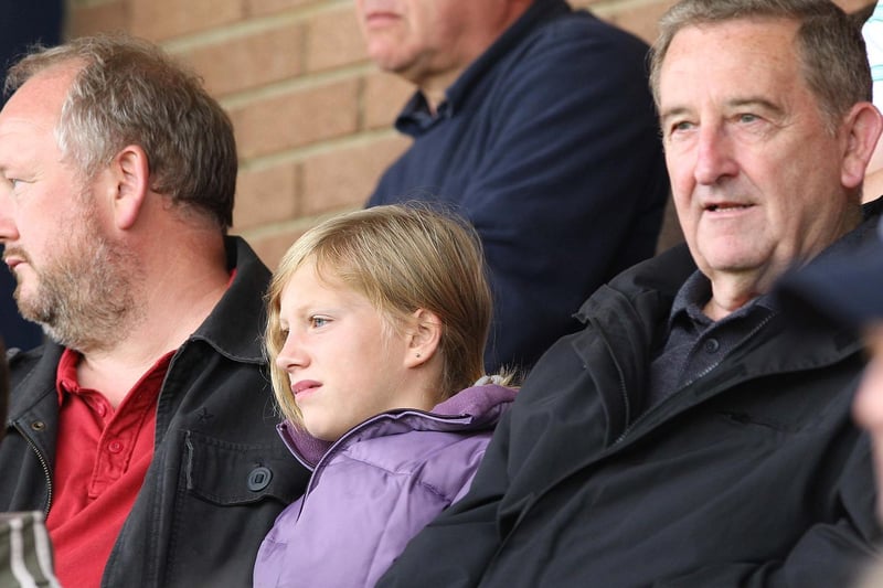 Max, pictured watching a game with his son Stephen.