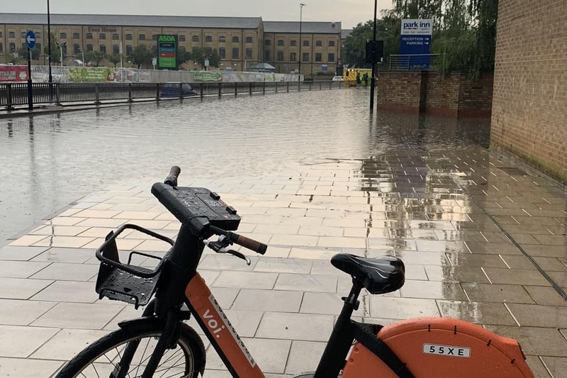 Alison Hawtin also posted this image of flood water in Bourges Boulevard.