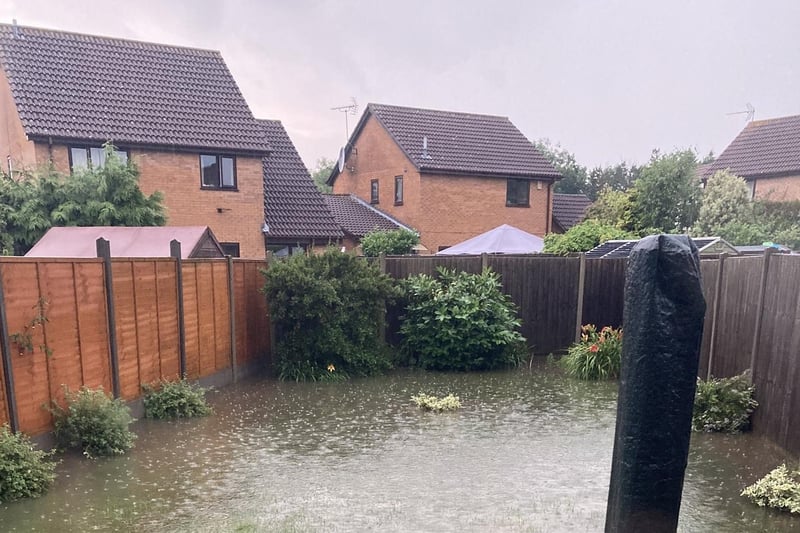 Steve Packford posted this picture of his garden in Parnwell, saying he has lived there nearly 30 years and had never seen it this bad before.