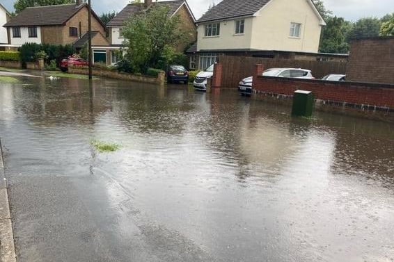 Helen Starr posted this image of deep standing water in Royston Avenue, Orton Longueville.