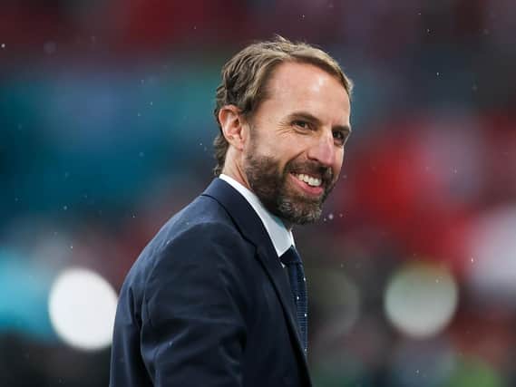 Gareth Southgate is all smiles before the game