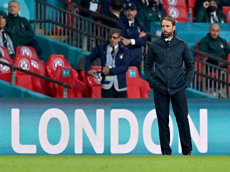 Gareth Southgate watches on