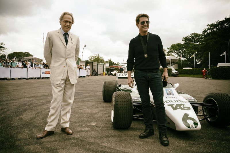 Tom Cruise pictured with the Duke of Richmond at the final day of the Goodwood Festival of Speed. Photographed by Jon Nicholson. SUS-211107-133034001