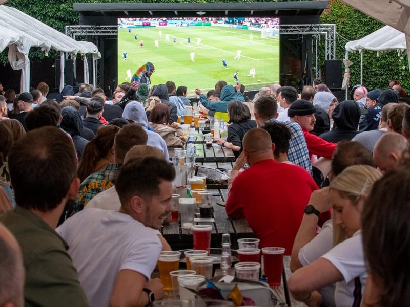 The big screen at the Black Prince was a popular venue