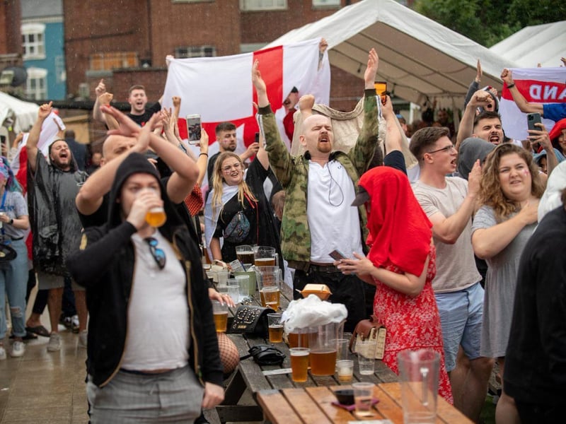 Fans were in good voice at the Black Prince despite rain