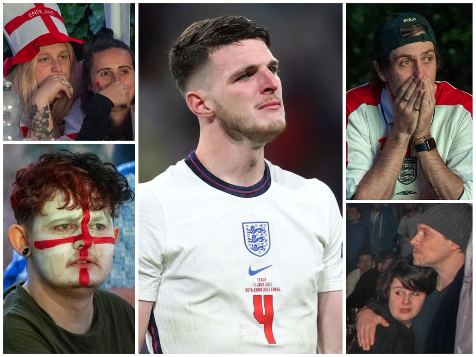 Northampton's Three Lions fans shared the agony of England's Declan Rice