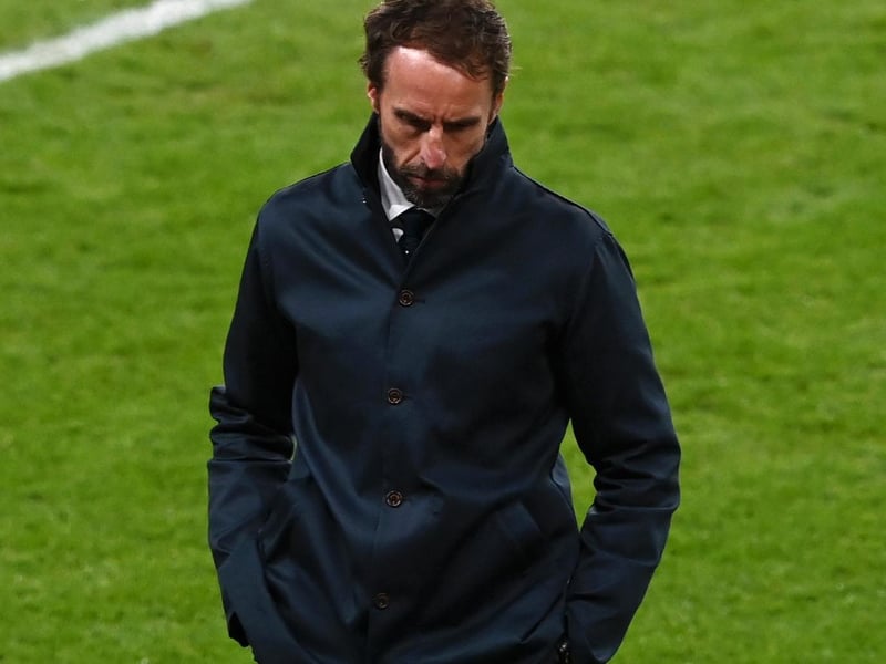Southgate towards the end of normal time