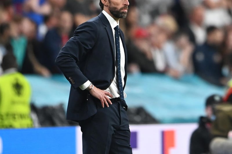Gareth Southgate took off his mac towards the end of the game