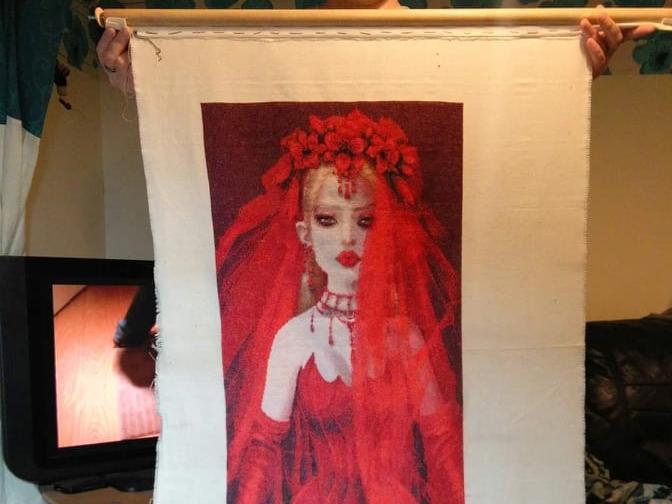 Her work can take up to a year to complete.