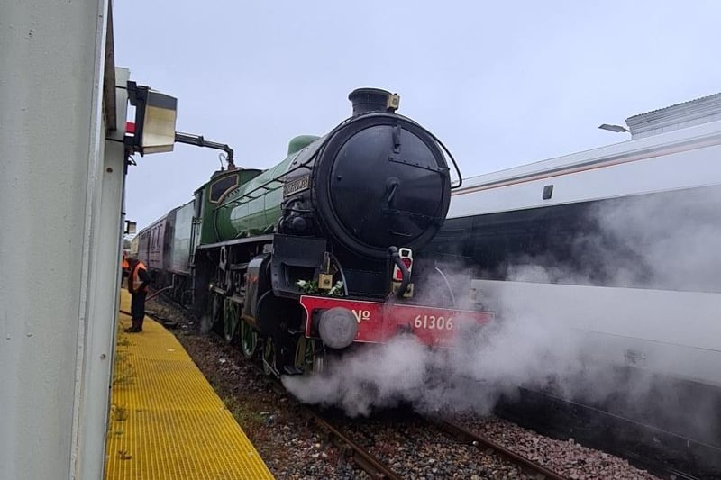 Mayflower at Eastbourne railway station, by Jed Young. SUS-211207-104134001