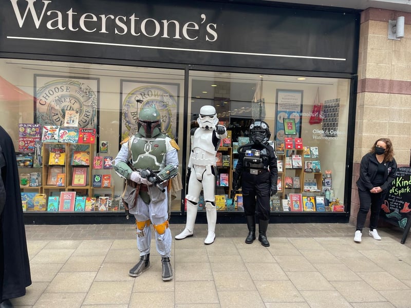 Boba Fett, a stormtrooper and a TIE Fighter pilot