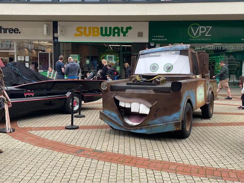 The tow mater car from the film ‘Cars