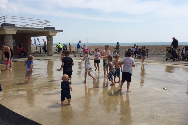 Splash Pad at The Gap on the seafront in East Worthing is a lot of fun for children and you can tie it in with a visit to the Gull Island sand park
