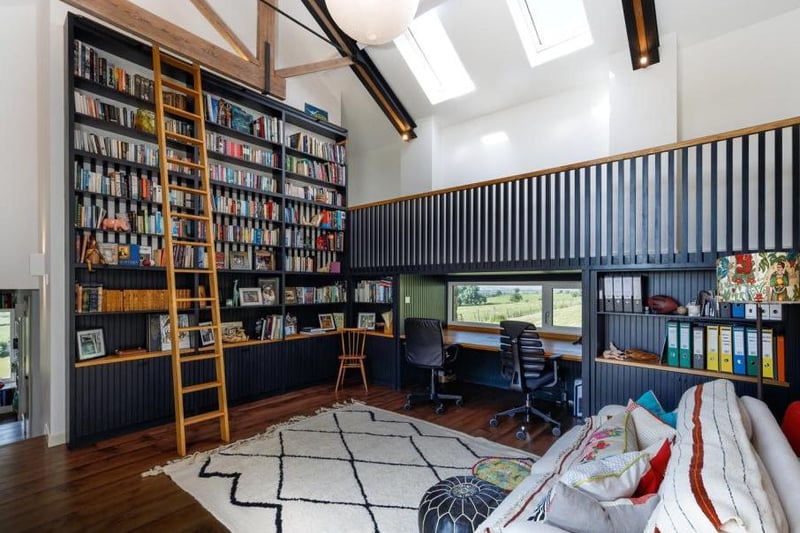 The study library room at Greyfell house barn conversion near Edgehill, Banbury (Image from Rightmove)