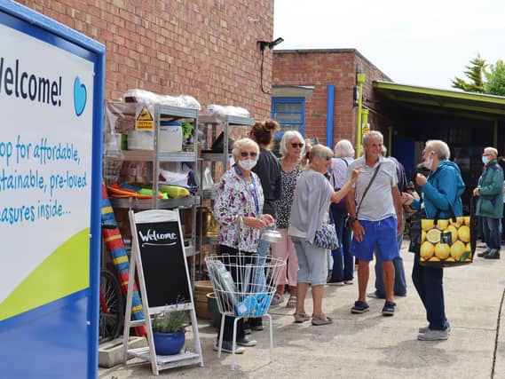 The Selsey Shantymen welcomed dozens of shoppers after the ribbon cutting