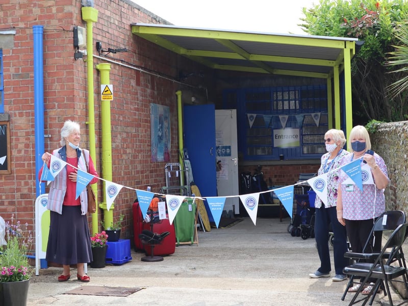 The Selsey Shantymen welcomed dozens of shoppers after the ribbon cutting
