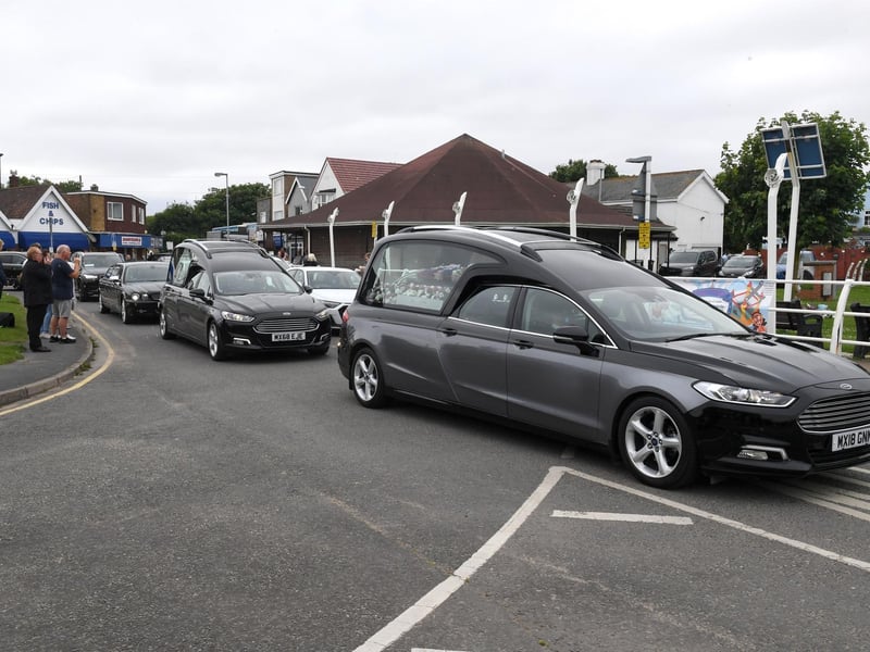 The opportunity for friends of Bethany's family in Chapel St Leonards were given the chance to pay their respects ahead of the funeral at Alford Crematorium.