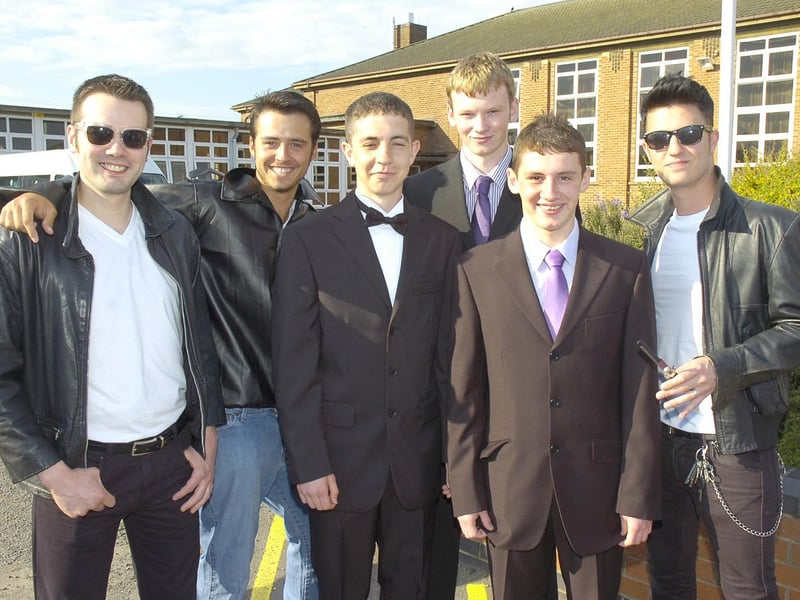Pictured (from left) teacher Steve Barker, teacher Conrad Louth, Adam McCulloch, Matthew Vincent, Matthew Coleman, and teacher Jonathan Langley.