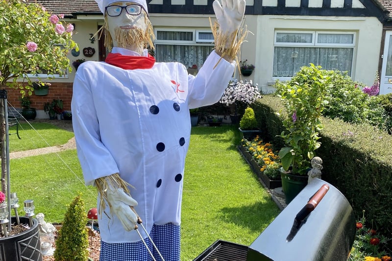 Polegate Scarecrow Festival 2021. At the barbecue SUS-210714-155404001