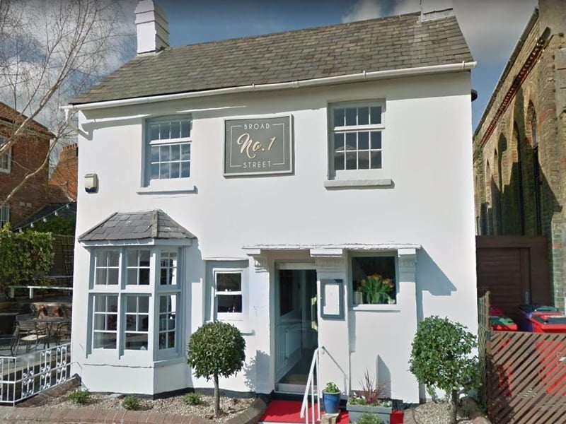 The staff at No 1. Broad Street in Cuckfield freshly prepare flavour-inspired dishes and use locally sourced sustainable products where possible. The restaurant offers meat and fish dishes as well as creative vegetarian meals. Picture: Google Street View.