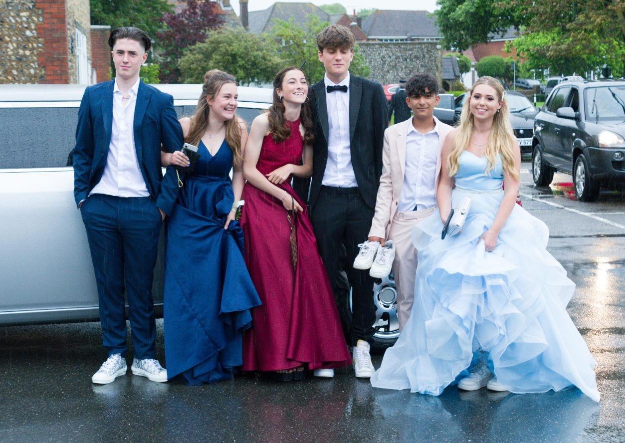 Shoreham College students dressed to impressed and did not let the weather dampen spirits at their leavers' ball