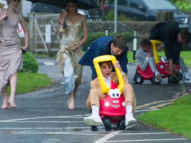 Shoreham College students dressed to impressed and did not let the weather dampen spirits at their leavers' ball