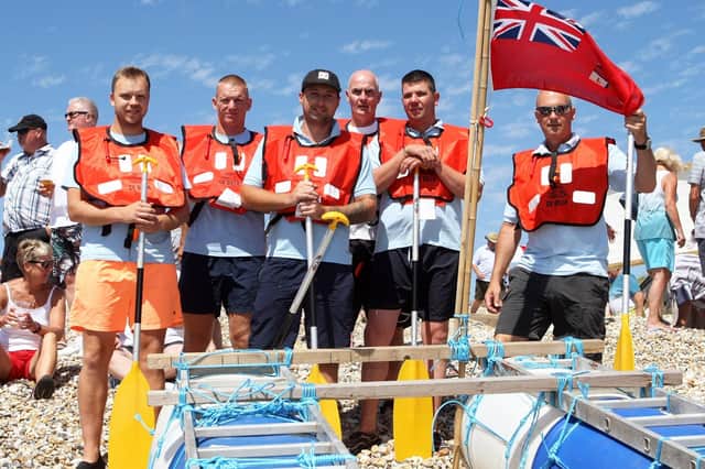 Selsey RNLI Raft Race 2018. Lifeboat Crew.
