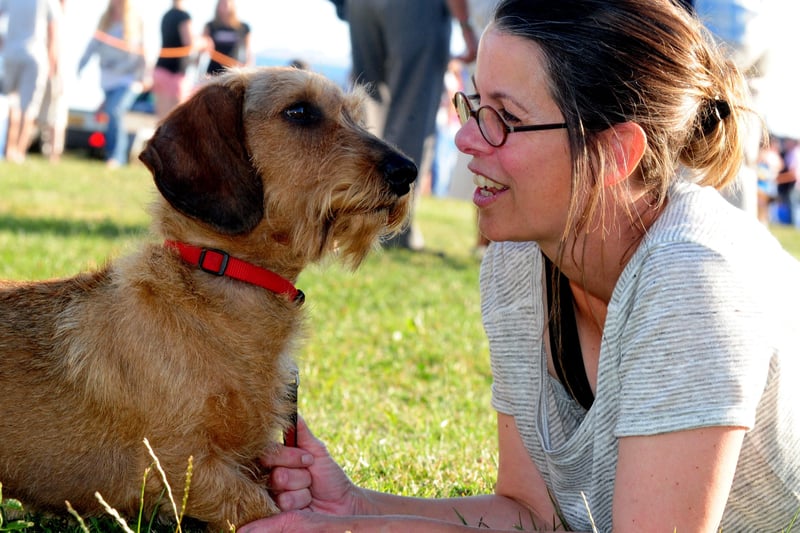 Lisa Scott with Dach who was voted Best Dog in Show at Selsey Lifeboat Week in 2015