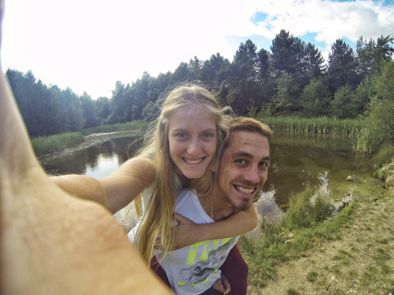 Charlotte Hart with brother Ryan.