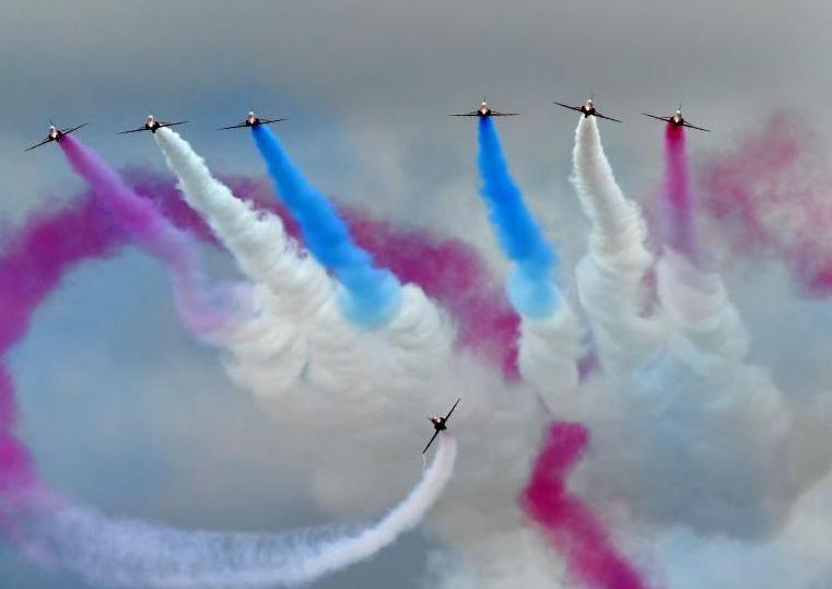 The Red Arrows performances are world renowned.