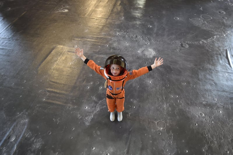 Bobbi Crooks (7) in her spacesuit.